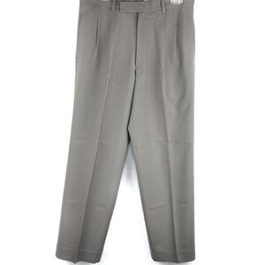 EUC-VINTAGE NEWMAN Double Pleated Front Dress slacks Pants in Gray Size 34x32
